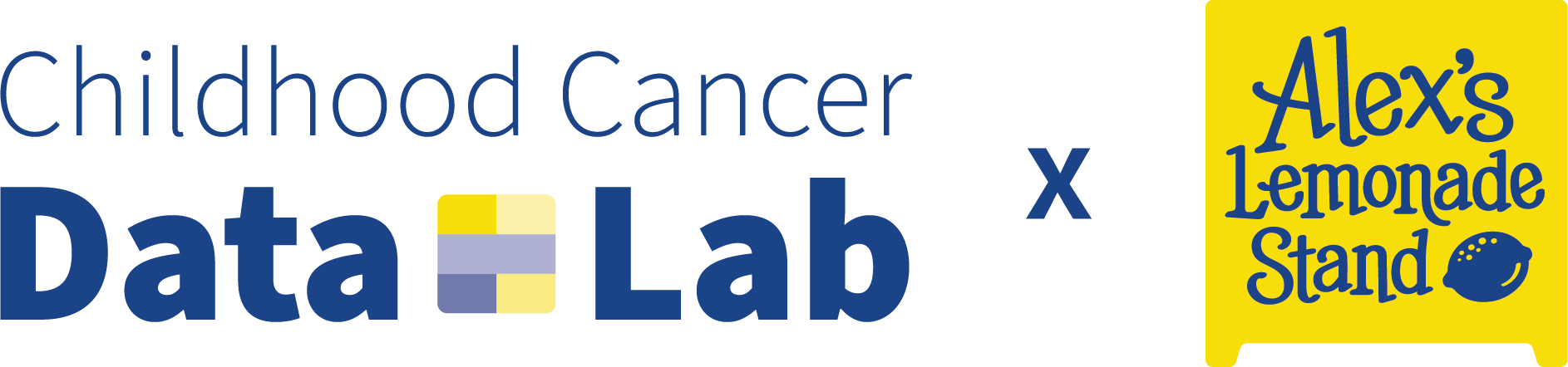  Childhood Cancer Data Lab, powered by Alex’s Lemonade Stand Foundation Logo